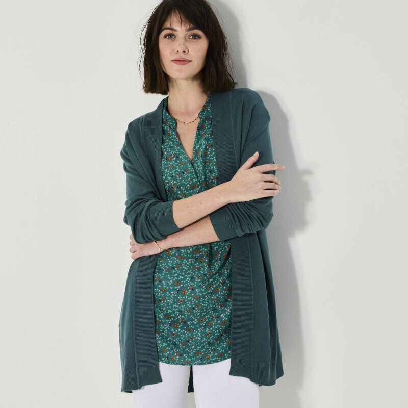 Długi kardigan bez zapięcia