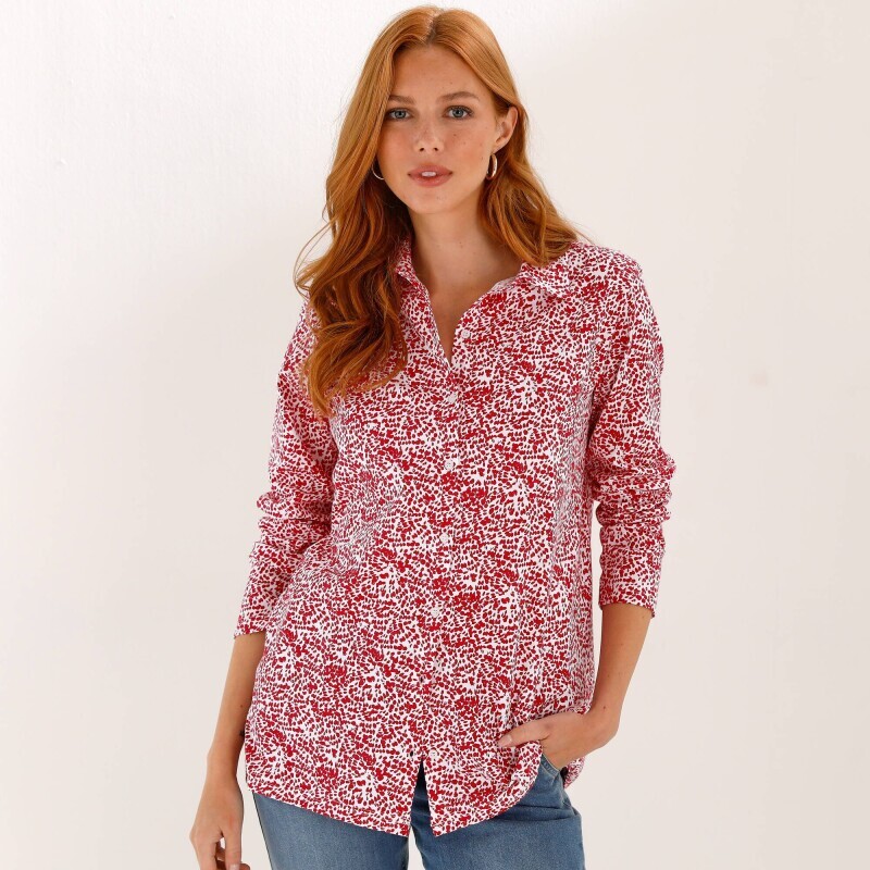 Tunikové tričko s potlačou a dlhými rukávmi