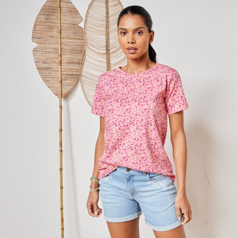 T-shirt z nadrukiem i krótkim rękawem