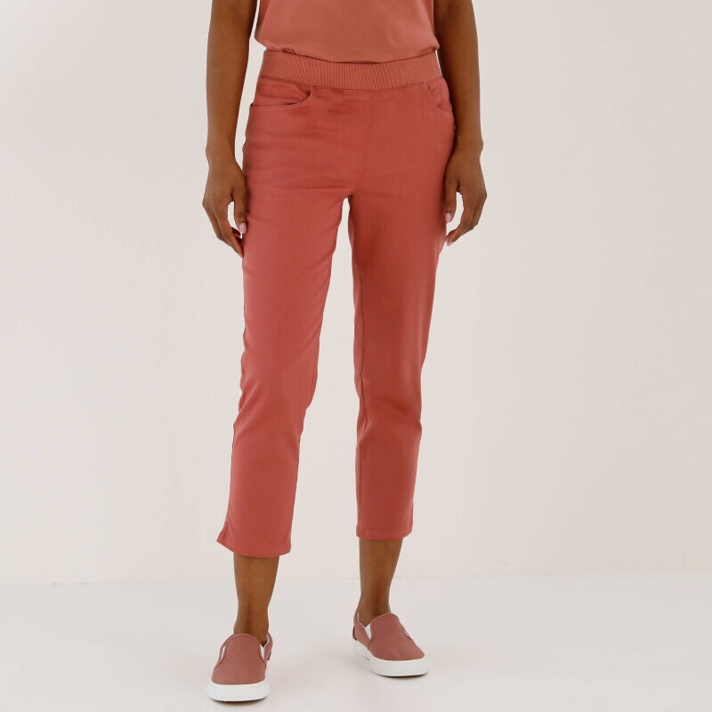 Pohodlné 3/4 kalhoty s pružným pasem