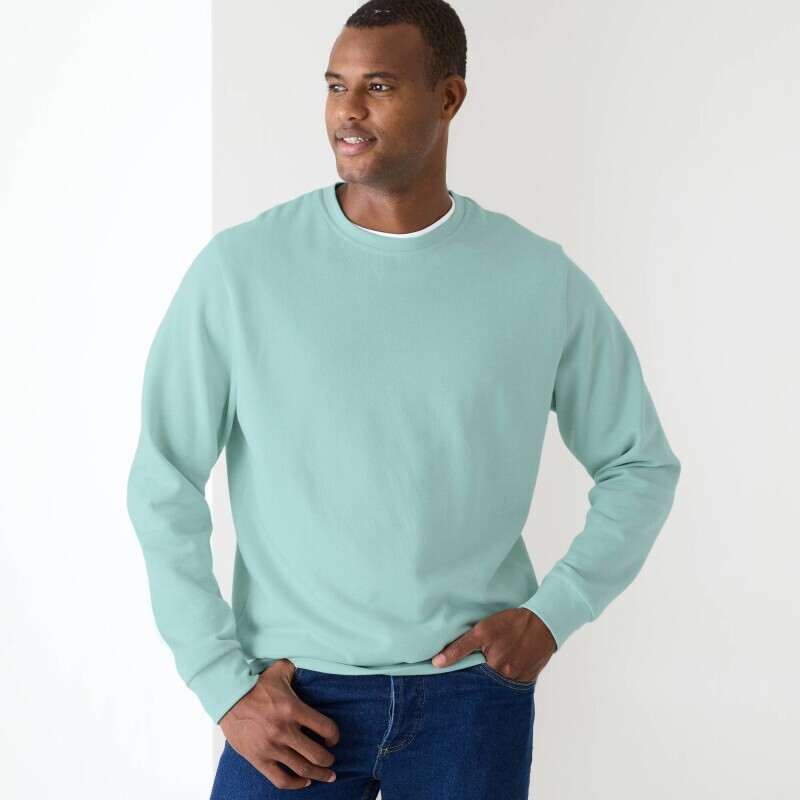 Mikina s kulatým výstřihem z česaného moltonu