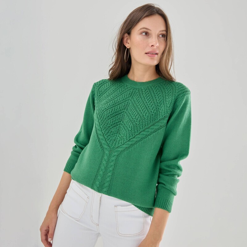 Pulóver z úpletu so vzorom