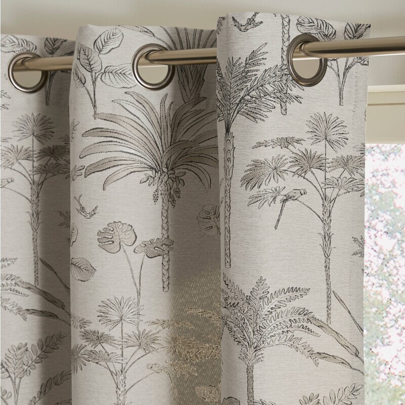 Žakárový závěs s motivem palem