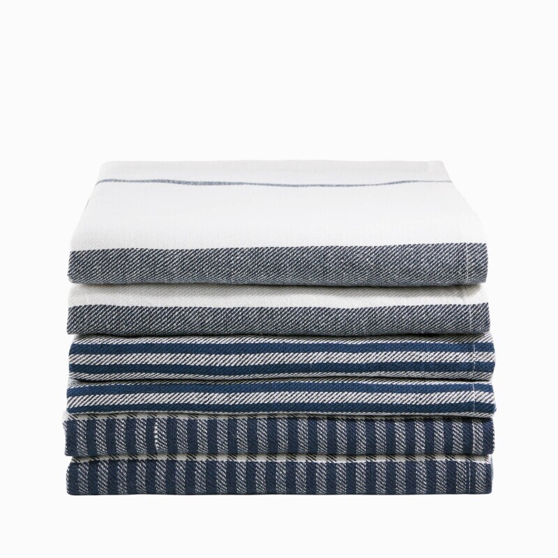 Súprava pruhovaných utierok zo zmesi bavlny a ľanu