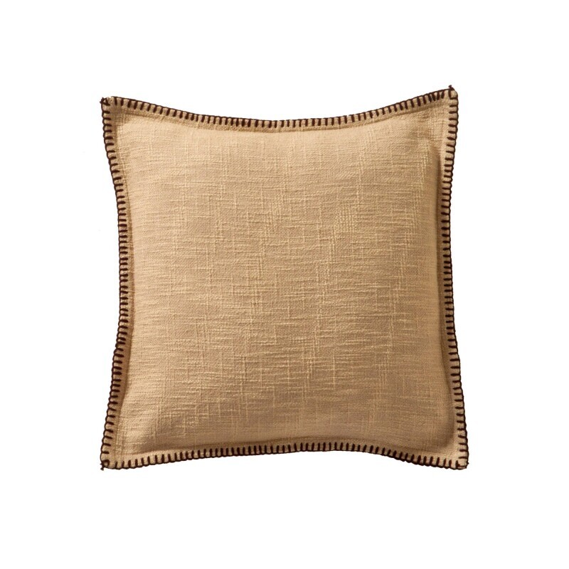 Jednofarebný vankúš z textúrovanej bavlny