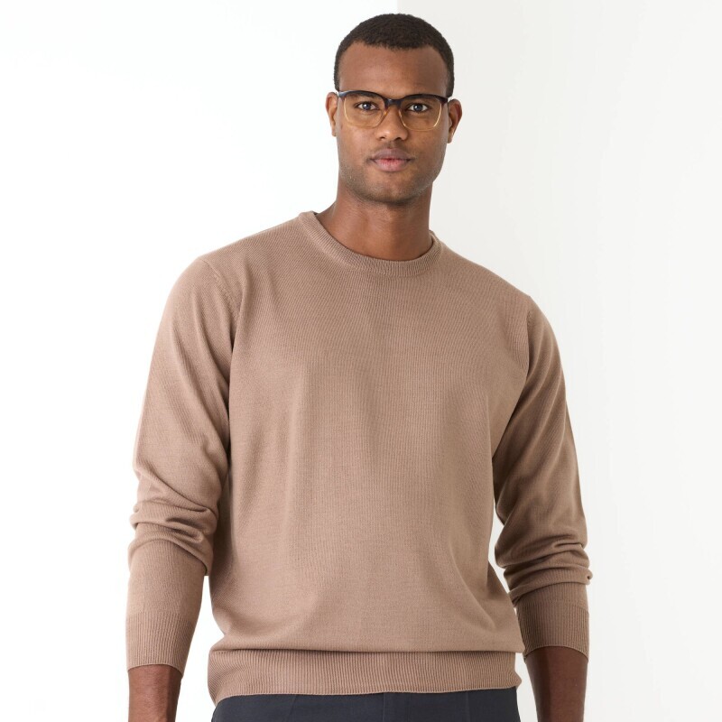 Pulovr s kulatým výstřihem, 100% akryl