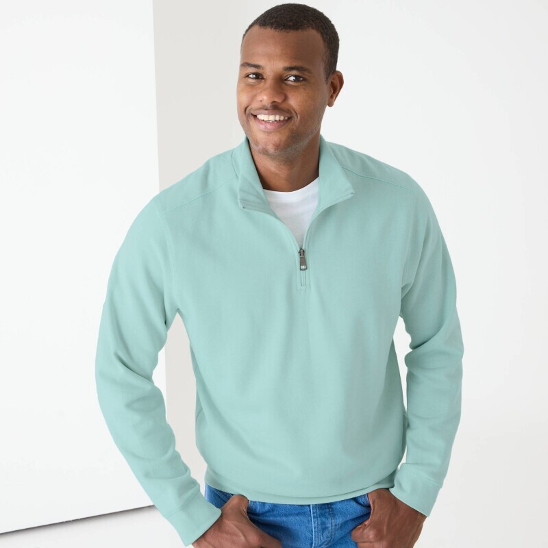 Mikina z česaného moltonu se stojáčkem na zip