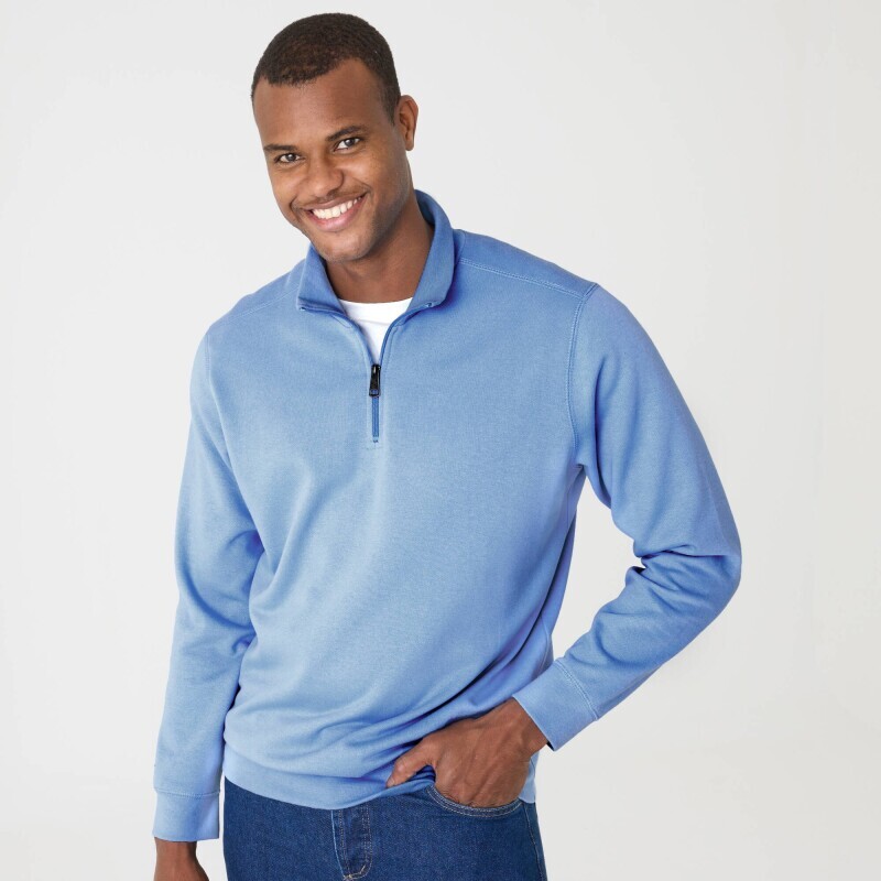 Mikina z česaného moltonu se stojáčkem na zip