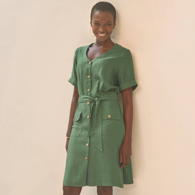 Safari šaty na gombíky