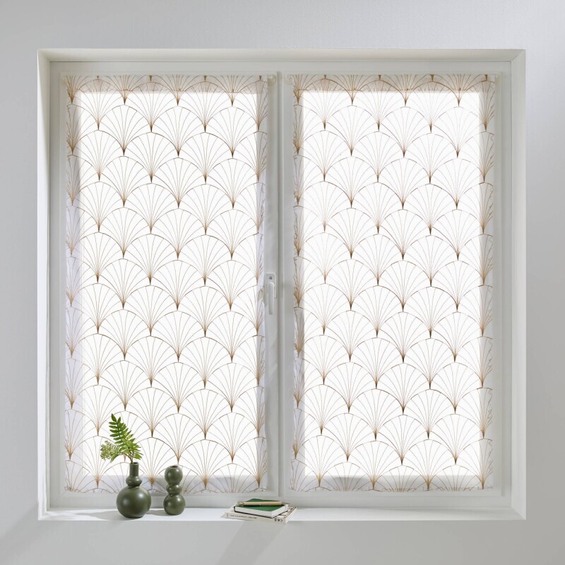 Rovná záclona s motivem art deco, 1 pár