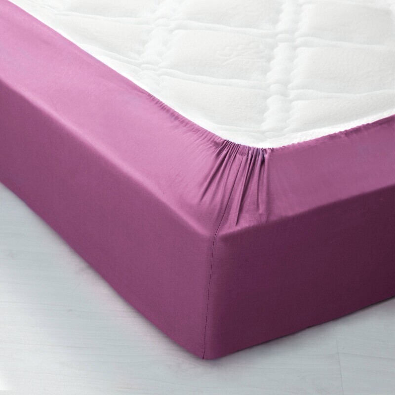 Bavlnená jednofarebná napínacia plachta zn. Colombine® s hĺbkou rohov 32 cm