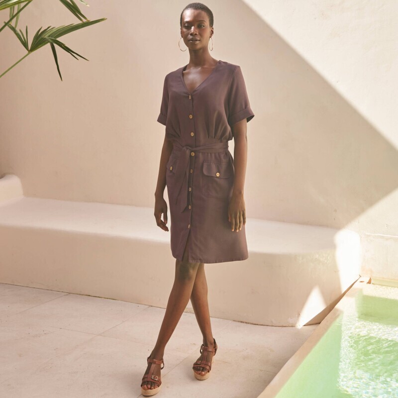 Safari šaty na gombíky