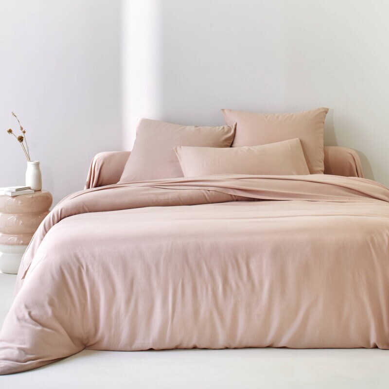 Jednobarevné povlečení z bambusu a bavlny