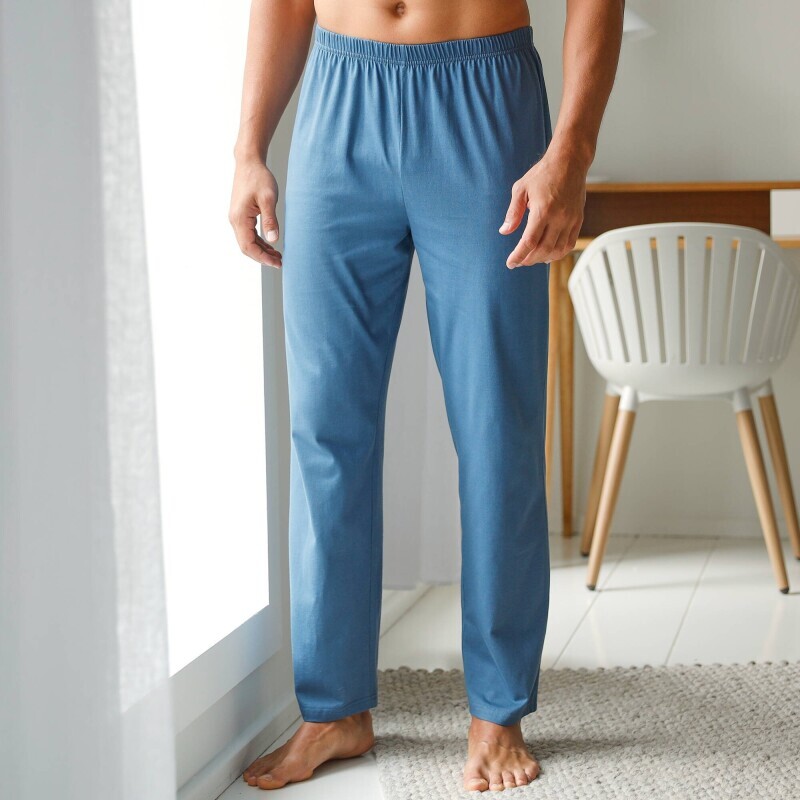 Długie spodnie od piżamy w jednolitym kolorze