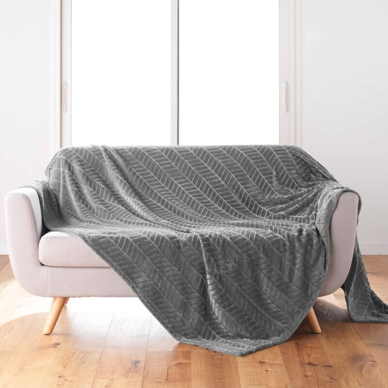 Hebký fleecový pléd s optickým efektom