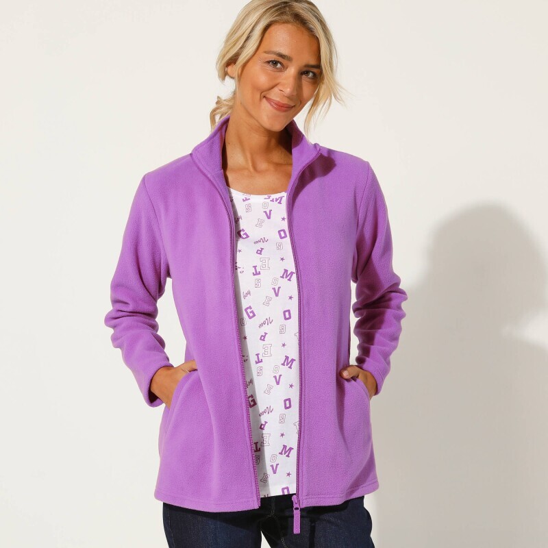 Hanorac fleece cu fermoar