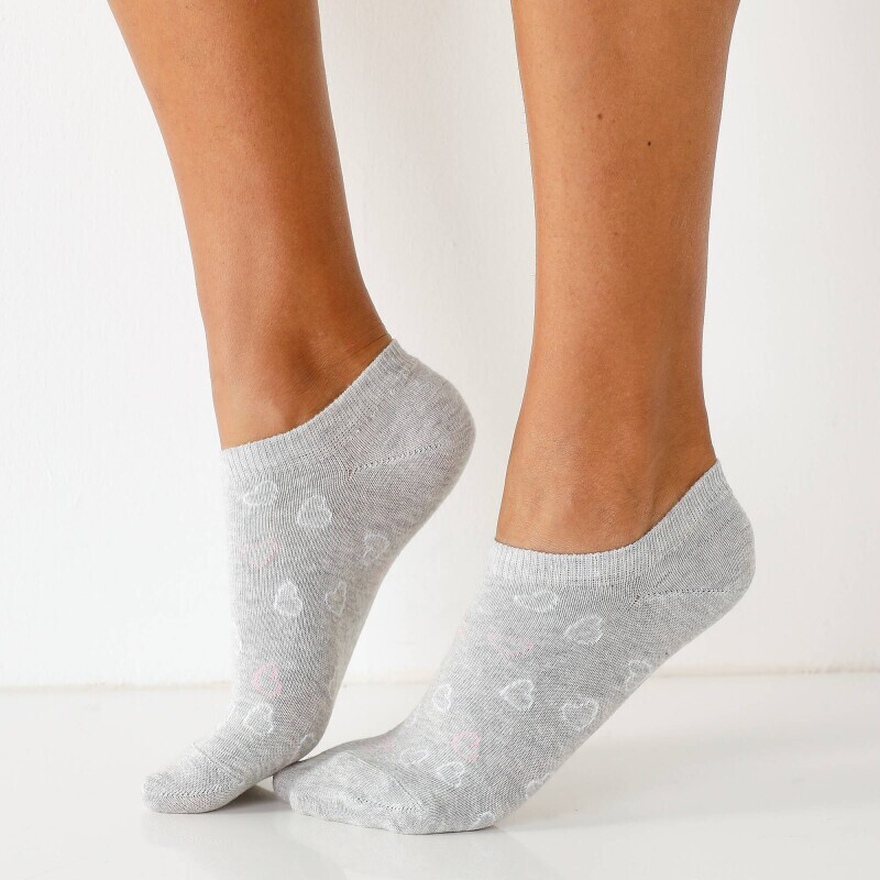 Zestaw 4 par niskich skarpet z pasującym motywem