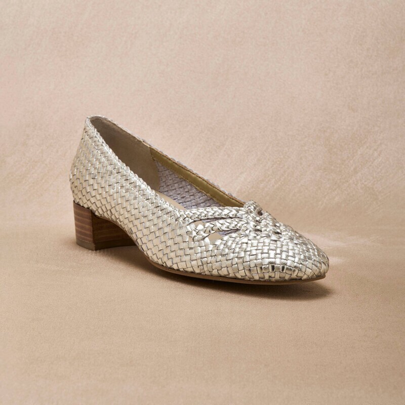 Pédiconfort bőr sarkú balerinacipők