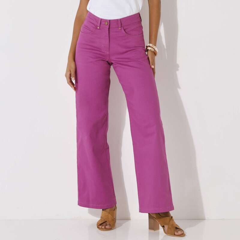 Široké keprové nohavice s 5 vreckami