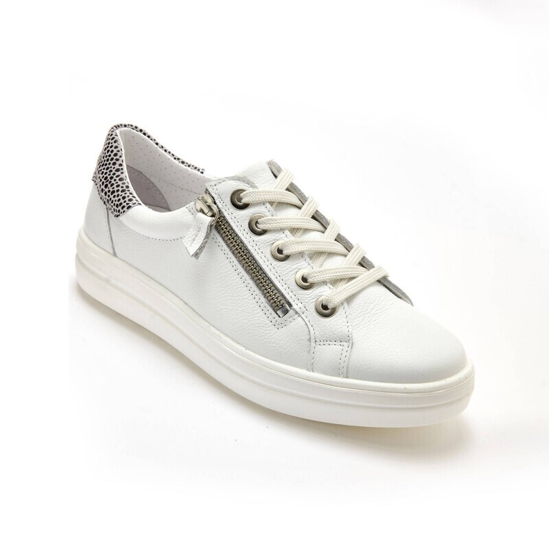 Sneakersy z zamkiem błyskawicznym i sznurowadłami Pédiconfort, z błyszczącą wstawką