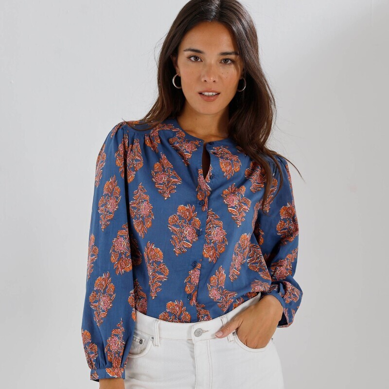 Blúzka s dlhými rukávmi a
potlačou