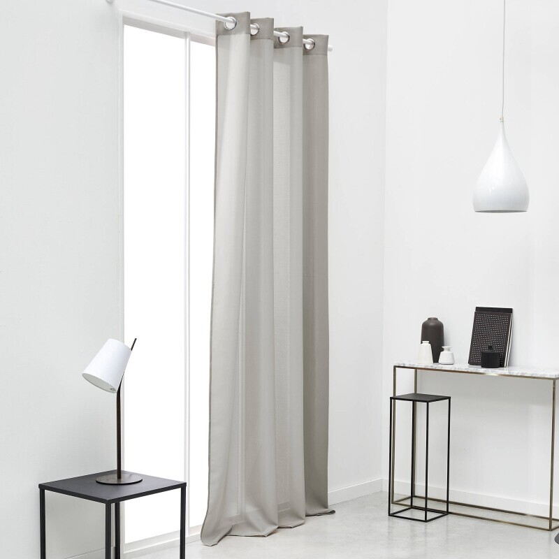 Zasłona w jednolitym kolorze, wykończona przelotkami