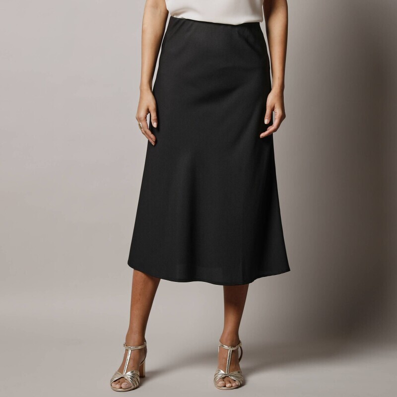Krepová midi sukňa