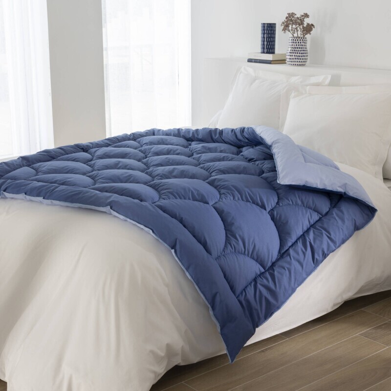 Dwukolorowy, dwustronny koc