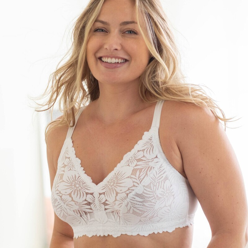 Бюстгальтер пуш-ап з бавовни та мережива, без кісточок