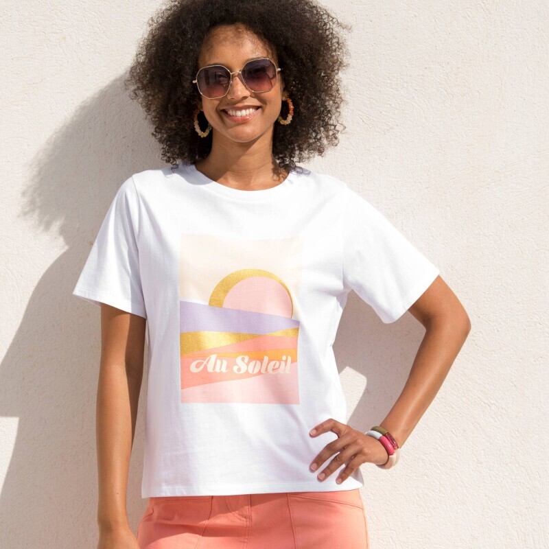 Вільна футболка з принтом Au Soleil