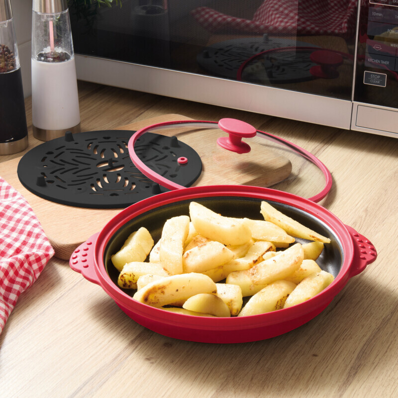 Multifunkčná panvica 3 v 1 do mikrovlnnej rúry