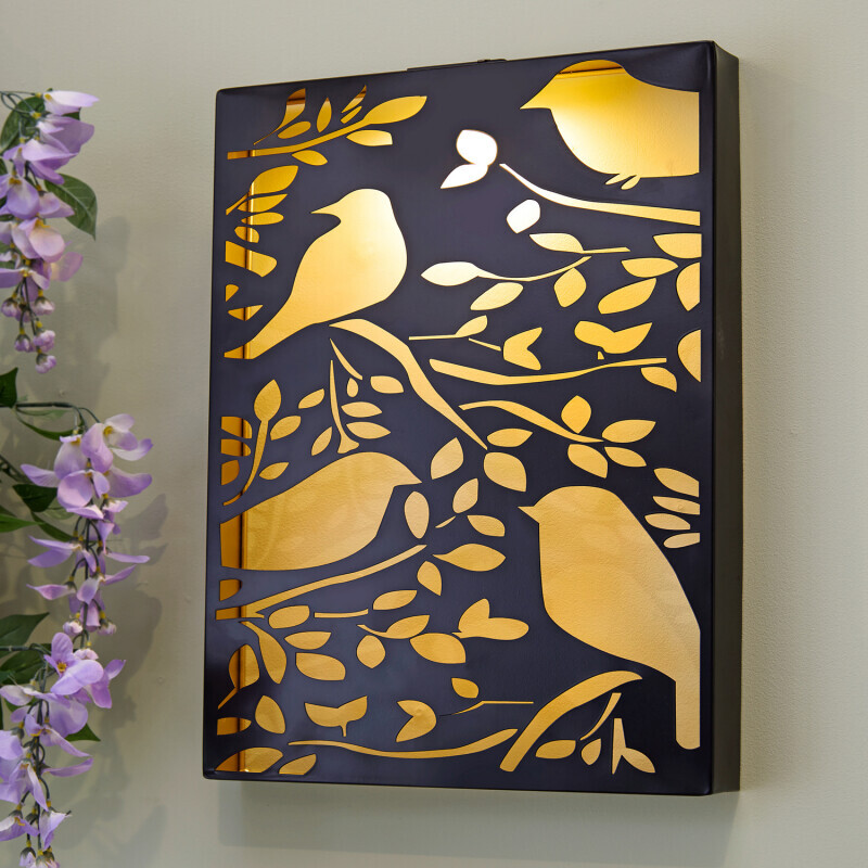 Solární nástěnná dekorace Ptáci