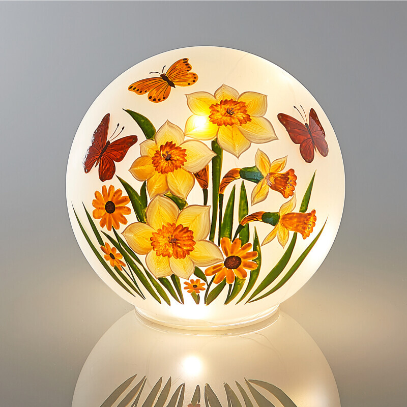 LED skleněná koule Narcisy