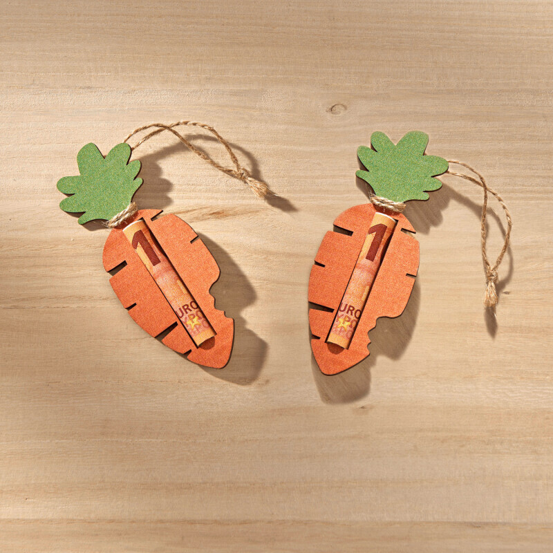 2 pouzdra na peníze mrkev