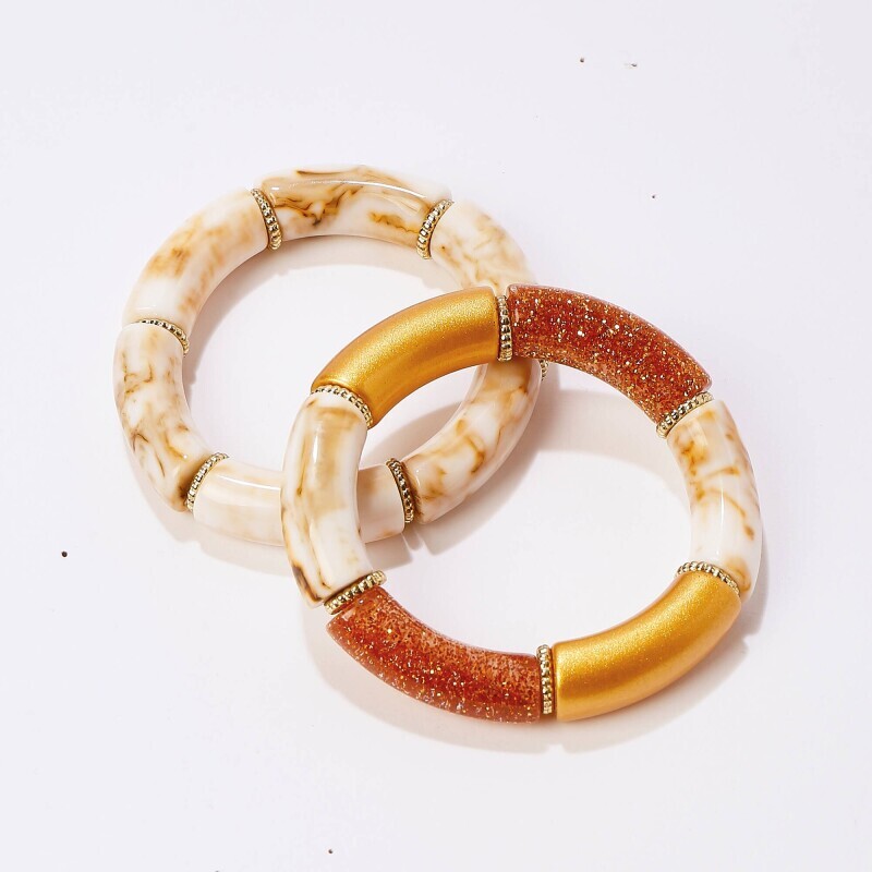 Súprava 2 pružných náramkov z korálkov