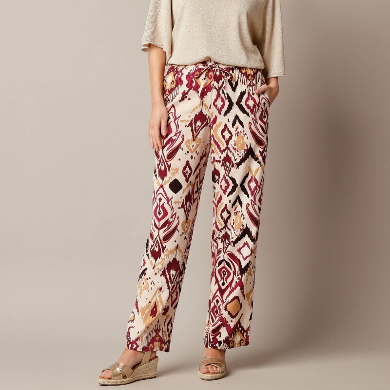 Vzdušné široké nohavice s potlačou