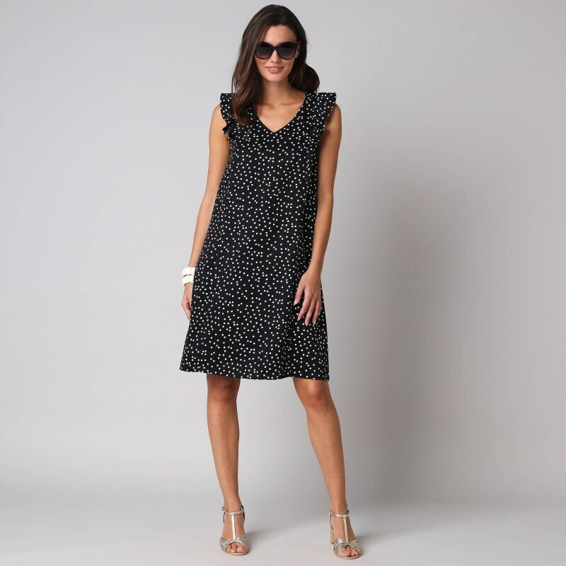 Krátké šaty s potiskem puntíků