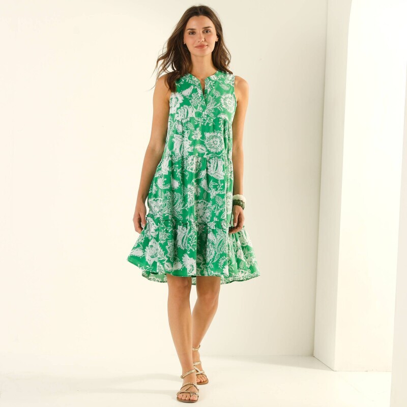 Šaty s volány a potiskem