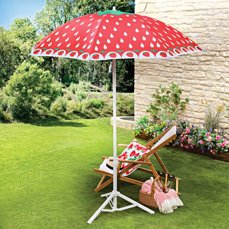 Přenosný slunečník Jahody