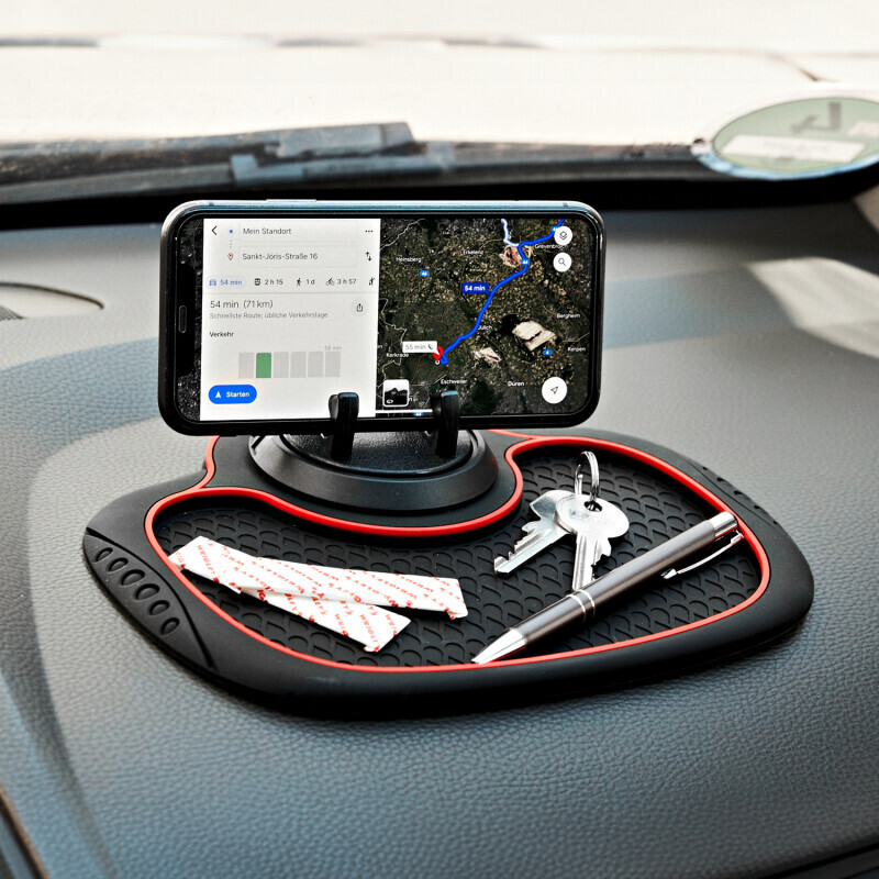 Antypoślizgowa mata na deskę rozdzielczą z uchwytem na telefon komórkowy