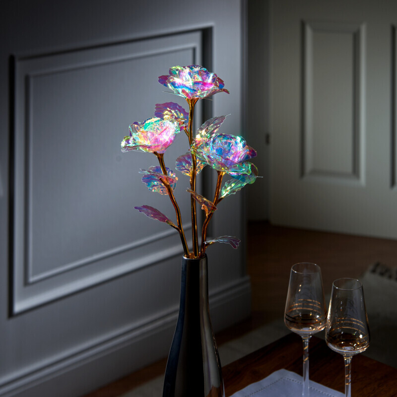 3 perleťové růže