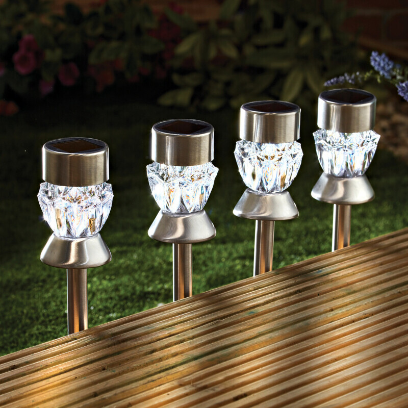 Lumini solare "Crystal" set de 4 buc