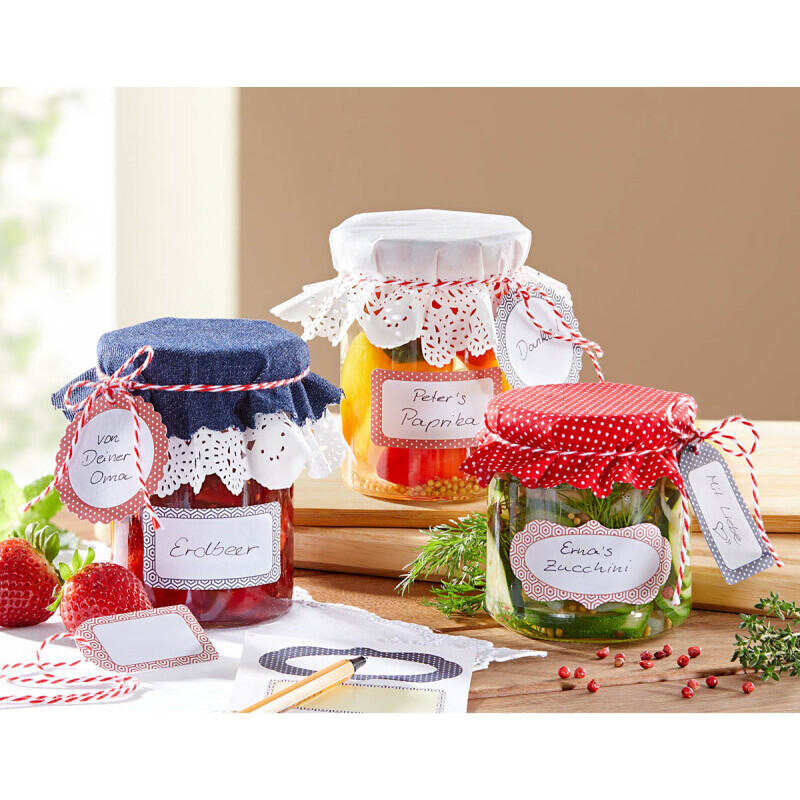 Set decorativ pentru borcane, set de 13 buc