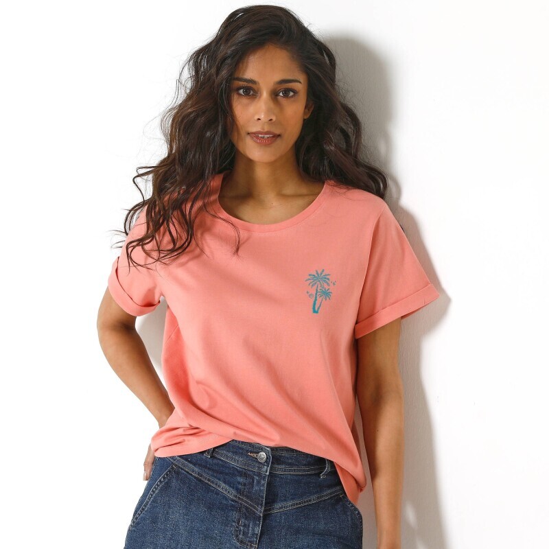 Koszulka z krótkim rękawem i minimalistycznym nadrukiem