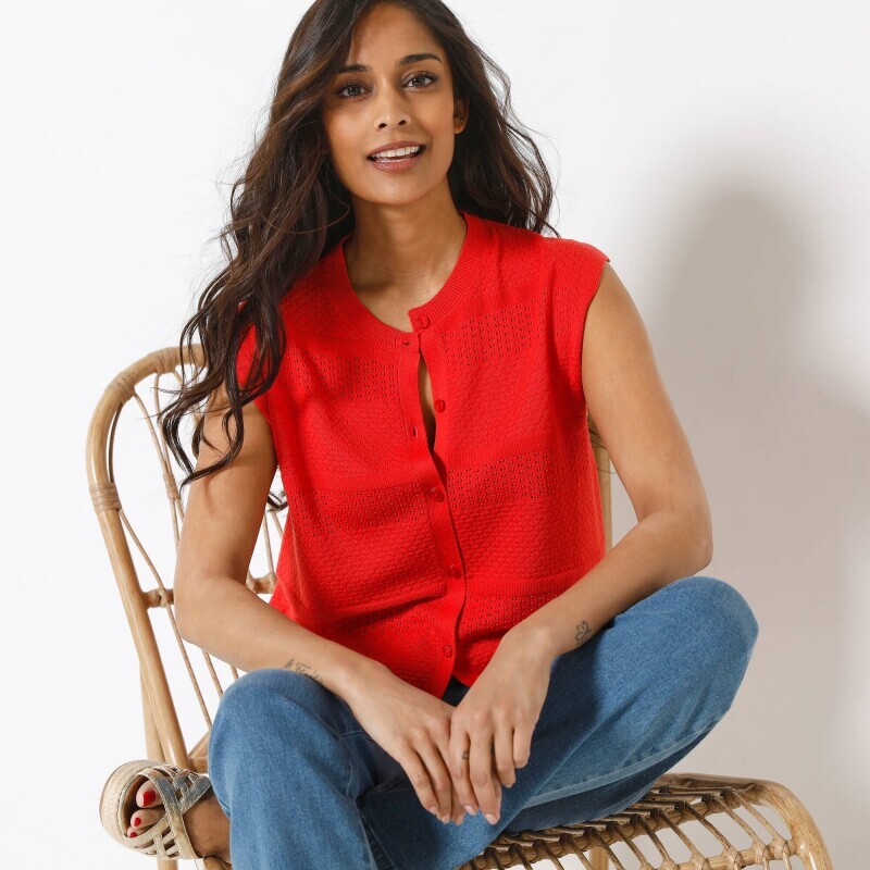 Ažurová halenka na knoflíčky