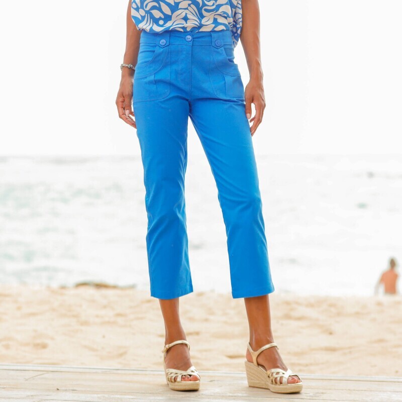 Прямі еластичні штани 7/8