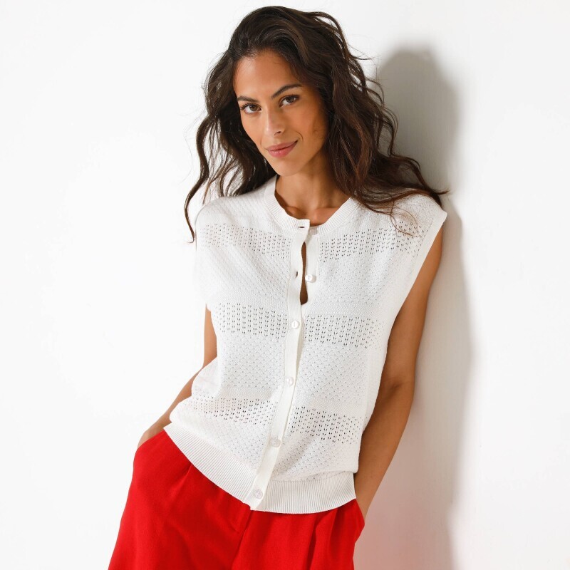 Ažurová halenka na knoflíčky