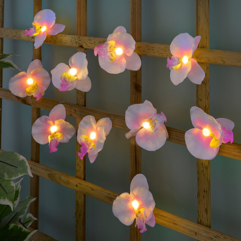 Łańcuch świetlny solarny Orchidee