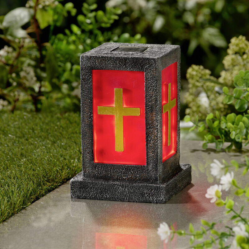 Felinar solar de cimitir Cruce