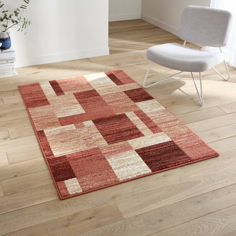 Dekoratívny koberec s patchwork vzorom